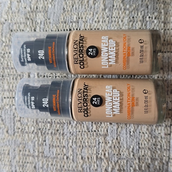 REVLON BRAND COLORSTAY LONGWEAR MAKEUP FOUNDATION #240 MEDIUM BEIGE BUNDLE-2 - Picture 1 of 6
